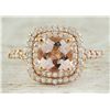 Image 1 : 2.25 CTW Morganite 18K Rose Gold Diamond Ring