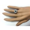 Image 4 : 3.43 CTW Natural Aquamarine And Diamond Ring In 18K Solid White Gold