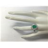 Image 4 : 2.50 CTW Natural Emerald And Diamond Ring 18K Solid White Gold