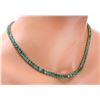 Image 2 : 48.00 CTW Natural Emerald 18K Solid Yellow Gold Necklace