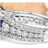 Image 3 : 3.99 CTW Natural Tanzanite 18K Solid White Gold Diamond Ring