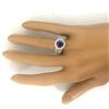Image 6 : 3.99 CTW Natural Tanzanite 18K Solid White Gold Diamond Ring