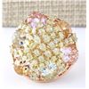 Image 1 : 25.36 CTW Natural Multi Stone Morganite Kunzite Diamond Ring In 14k Rose Gold