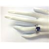 Image 4 : 4.11 CTW Natural Blue Tanzanite And Diamond Ring 18K Solid White Gold