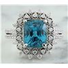 Image 1 : 7.60 CTW Zircon 14K White Gold Diamond Ring