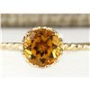 Image 1 : 1.50 CTW Natural Madeira Citrine Ring 14k Solid Yellow Gold