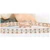 Image 1 : 5.40 CTW Natural Diamond 18K Solid Rose Gold Bracelet