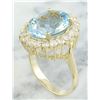 Image 3 : 7.16 CTW Aquamarine 18K Yellow Gold Diamond Ring