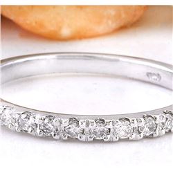 0.30 CTW Natural Diamond 18K Solid White Gold Ring