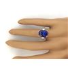 Image 5 : 6.83 CTW Natural Tanzanite 18K Solid White Gold Diamond Ring