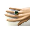 Image 4 : 6.40 CTW Natural Emerald And Diamond Ring In 18K Yellow Gold