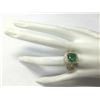 Image 4 : 3.84 CTW Natural Emerald And Diamond Ring 14K Solid Yellow Gold