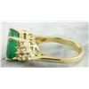 Image 4 : 3.32 CTW Emerald 14K Yellow Gold Diamond Ring