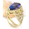 Image 4 : 7.73 CTW Natural Tanzanite 14K Solid Yellow Gold Diamond Ring