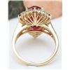 Image 3 : 4.52 CTW Natural Ruby 18K Solid Yellow Gold Diamond Ring