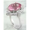 Image 4 : 7.85 CTW Tourmaline 18K White Gold Diamond Ring