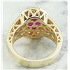 Image 3 : 3.70 CTW Ruby 14K Yellow Gold Diamond Ring