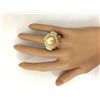 Image 6 : 14.08 mm Gold South Sea Pearl 14K Solid Yellow Gold Diamond Ring