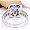 Image 3 : 3.70 CTW Natural Tanzanite 18K Solid White Gold Diamond Ring