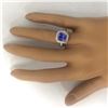 Image 5 : 3.70 CTW Natural Tanzanite 18K Solid White Gold Diamond Ring