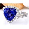 Image 2 : 5.03 CTW Natural Tanzanite 14K Solid White Gold Diamond Ring