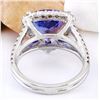Image 3 : 5.03 CTW Natural Tanzanite 14K Solid White Gold Diamond Ring
