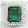 Image 1 : 9.05 CTW Emerald 14K White Gold Diamond Ring
