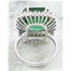 Image 4 : 9.05 CTW Emerald 14K White Gold Diamond Ring