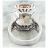Image 4 : 11.20 CTW Morganite 18K White Gold Diamond Ring