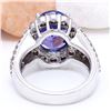 Image 3 : 6.72 CTW Natural Tanzanite 18K Solid White Gold Diamond Ring