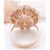 Image 3 : 7.86 CTW Natural Morganite 18K Solid Rose Gold Diamond Ring
