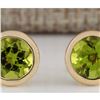 Image 1 : 3.00 CTW Peridot Earrings 18K Solid Yellow Gold