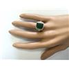 Image 4 : 6.50 CTW Natural Emerald And Diamond Ring In 14k Yellow Gold
