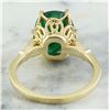 Image 4 : 3.64 CTW Emerald 18K Yellow Gold Diamond Ring