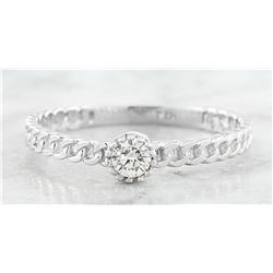 0.10 CTW Diamond 14K White Gold Solitaire Ring