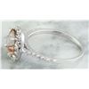 Image 4 : 2.00 CTW Morganite 14K White Gold Diamond Ring