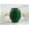Image 1 : 3.64 CTW Emerald 14K Yellow Gold Diamond Ring