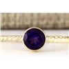 Image 1 : 1.00 CTW Natural Amethyst Ring In 14k Yellow Gold