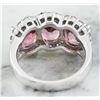 Image 4 : 7.02 CTW Tourmaline 14K White Gold Diamond Ring