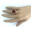 Image 4 : 13.49 CTW Natural Madeira Citrine And Diamond Ring 14k Solid Rose Gold