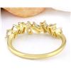 Image 3 : 0.75 CTW Natural Diamond 18K Solid Yellow Gold Ring