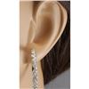 Image 3 : 3.64 CTW Natural Diamond Hoop Earrings 14K Solid White Gold