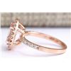 Image 2 : 2.67 CTW Natural Morganite And Diamond Ring In 18K Rose Gold
