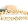 Image 1 : 9.96 CTW Natural Diamond 18K Solid Yellow Gold Bracelet