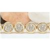 Image 3 : 9.96 CTW Natural Diamond 18K Solid Yellow Gold Bracelet