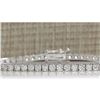 Image 1 : 4.52 CTW Natural Diamond Bracelet In 18K Solid White Gold