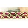 Image 5 : 32.15 CTW Natural Ruby 14K Solid Yellow Gold Diamond Bracelet