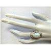 Image 4 : 7.38 CTW Natural Opal And Diamond Ring In 14K Yellow Gold
