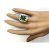 Image 4 : 6.00 CTW Natural Emerald And Diamond Ring In 14k Yellow Gold