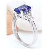 Image 4 : 3.49 CTW Natural Tanzanite 18K Solid White Gold Diamond Ring